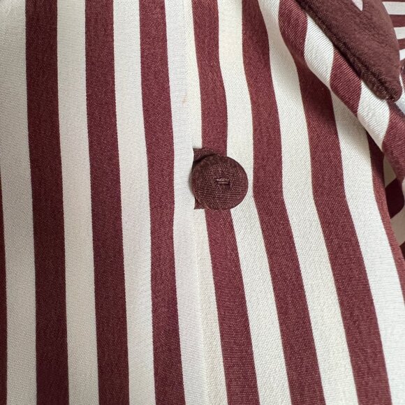 Vintage 100% Silk Button Down Long Tunic Top Blouse Print Oversized Relaxed Fit - Picture 8 of 9